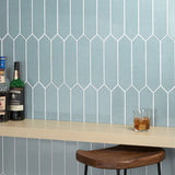 Tehama Crackled Blue 3x12 Ceramic Tile - Lux Tile