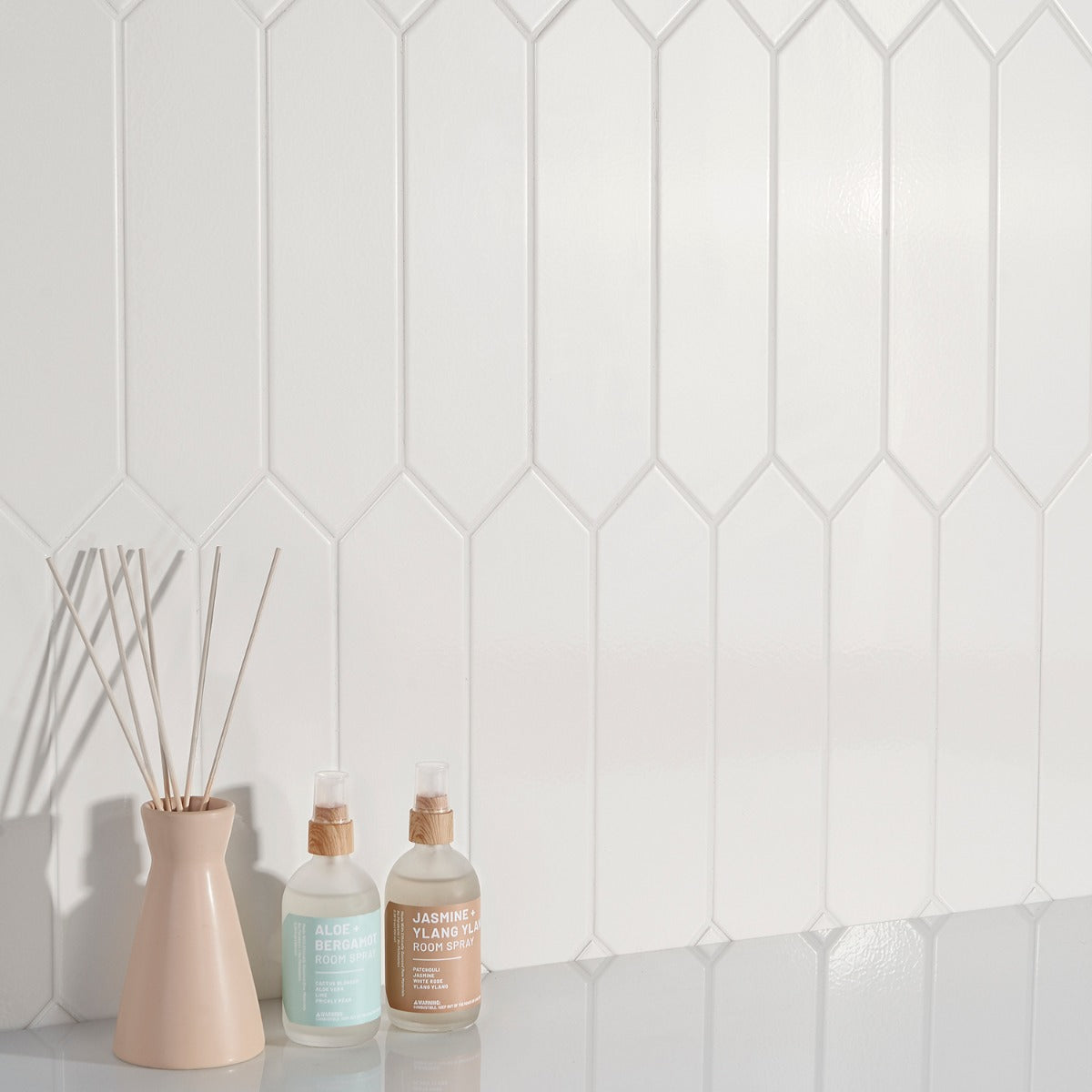 Tehama Crackled White 3x12 Ceramic Tile - Lux Tile