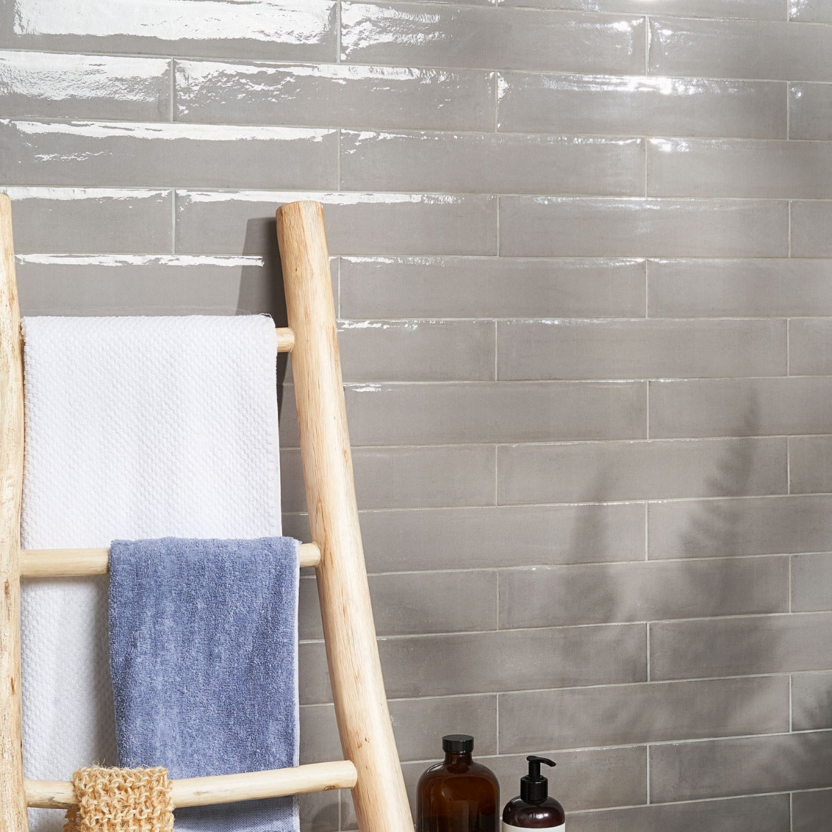 Tilebar Grigio Gray 3x16 Polished Porcelain Subway Tile