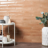 Lux Tile Paint Terracotta Brown 3x16 Glossy Porcelain Subway Tile