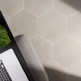 Pergola Taupe 12.5" Hexagon Matte Porcelain Tile - Lux Tile