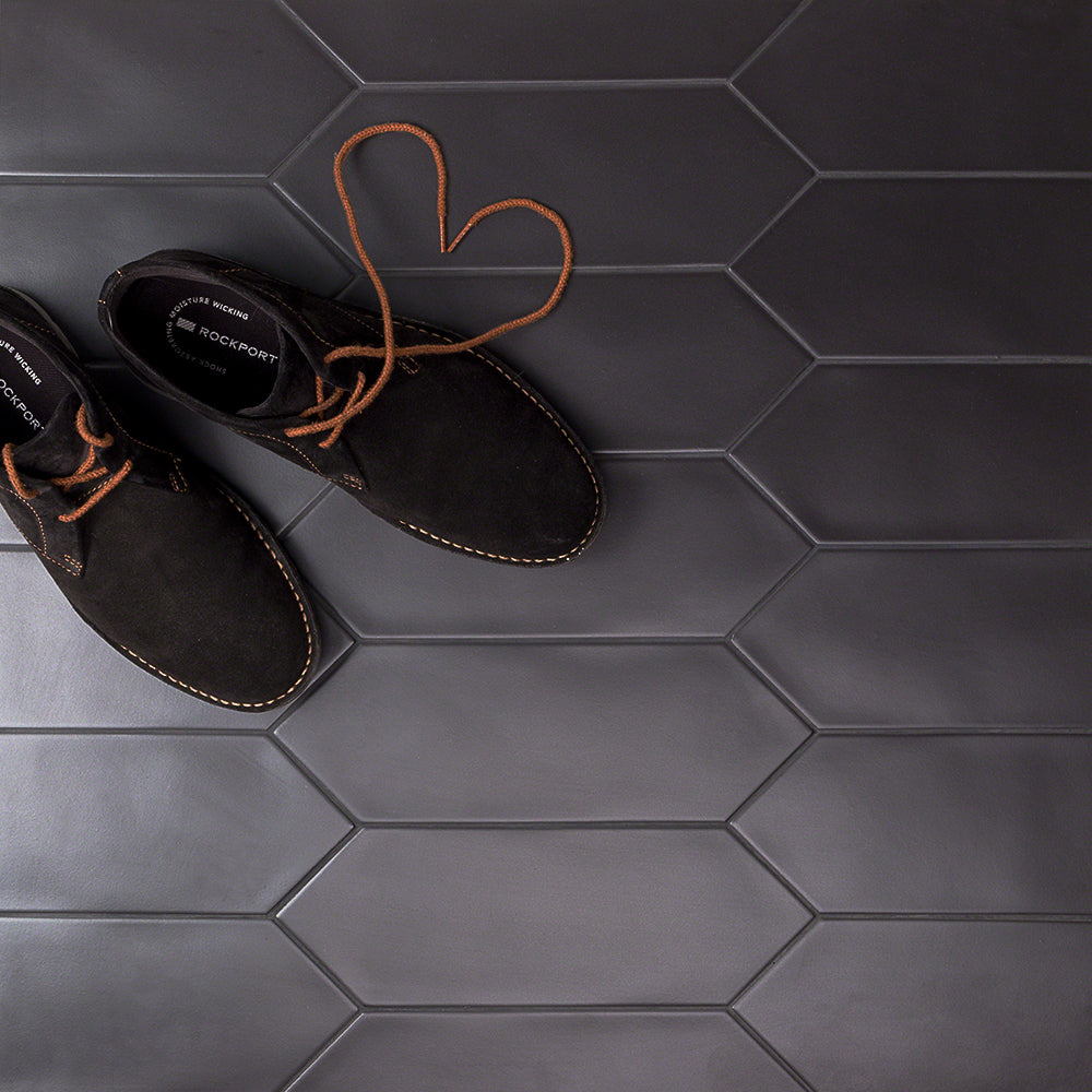 Aliante Black 4x12 Picket Matte Porcelain Tile for Walls and Floors