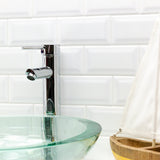 Tilebar Basic White 3x6 Beveled Polished Ceramic Subway Wall Tile