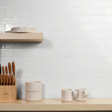 Kiln White 3x9 Polished Porcelain Subway Tile - Lux Tile
