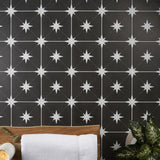 Tau Nero Black 9x9 Matte Porcelain Tile by Lux Tile