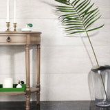 Twilight Star White 12x48 Metal Look Glazed Porcelain Tile - Lux Tile