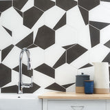 HexArt Pop Nero 8" Hexagon Matte Porcelain Tile - Lux Tile