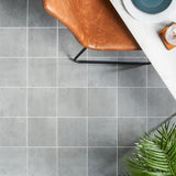 Art Geo Gray 8x8 Matte Porcelain Tile by Elizabeth Sutton