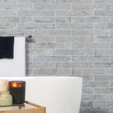 Lux Tile Portrait Ocean Blue 2x14 Matte Porcelain Subway Tile