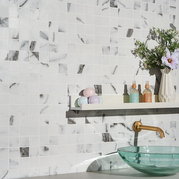 DreamStone Statuario Valley 2x2 Matte Porcelain Mosaic Tile