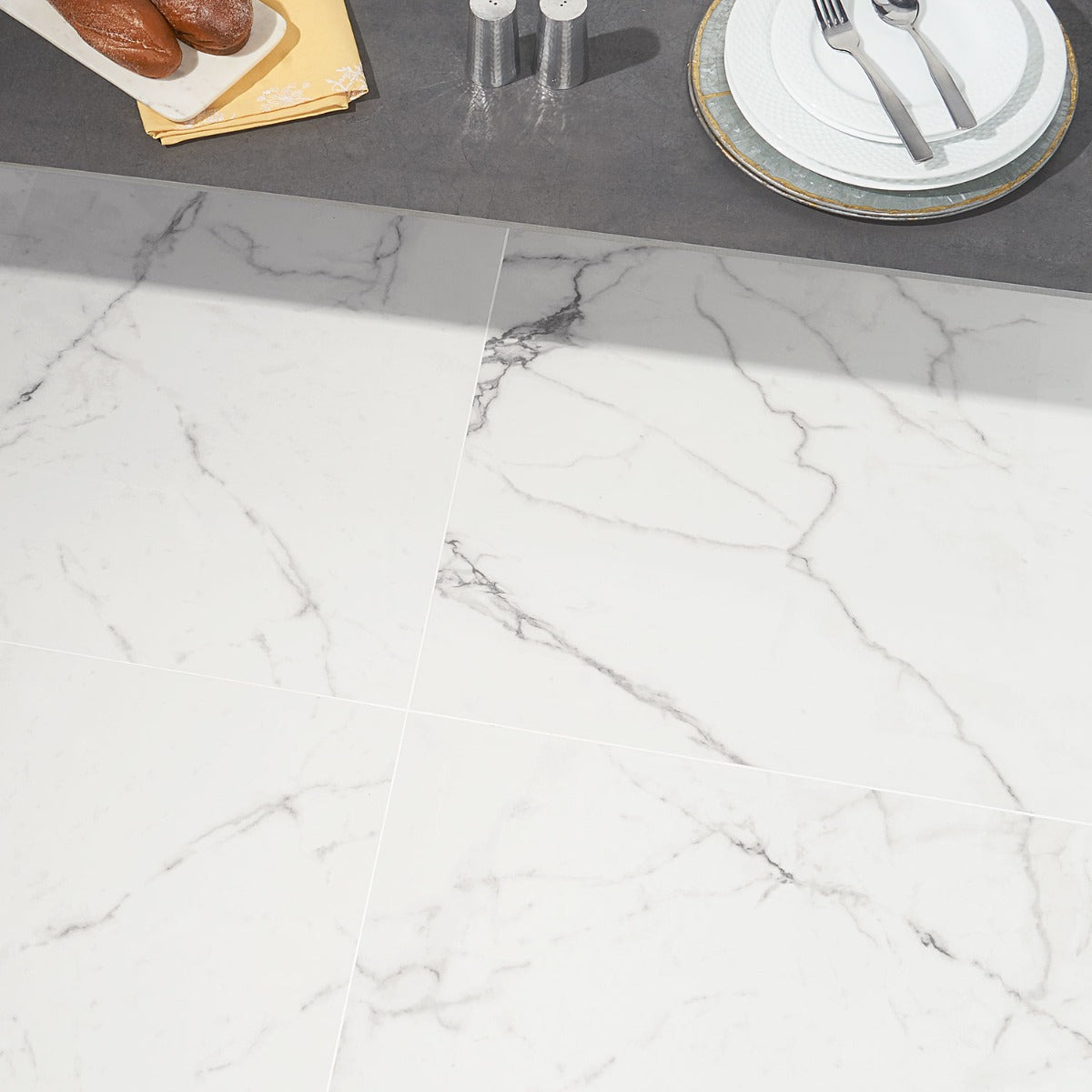 DreamStone Statuario Venato 24x24 Polished Porcelain Tile