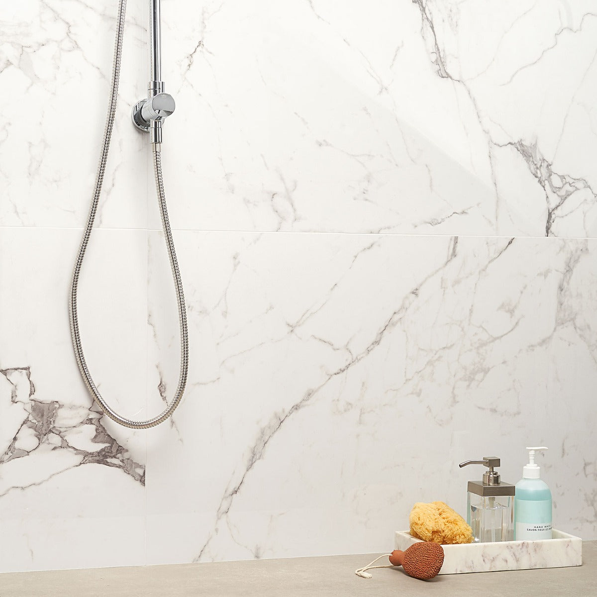 DreamStone Statuario Venato White 24x48 Polished Porcelain Tile