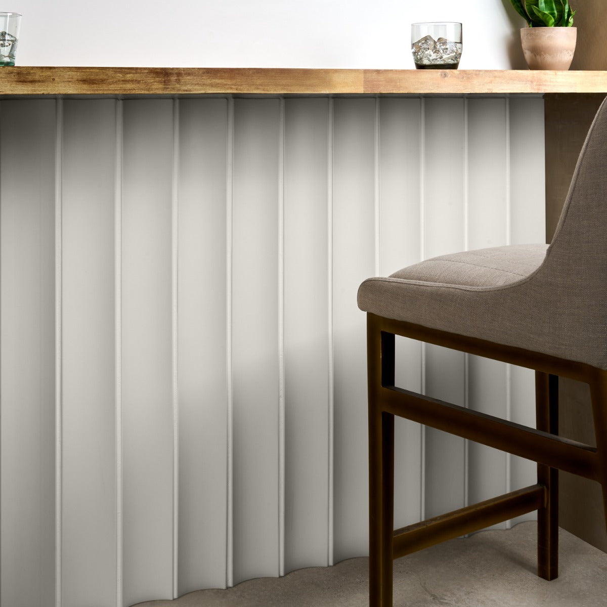 Roller White Fluted Column 4x36 3D Handmade Matte Ceramic Tile