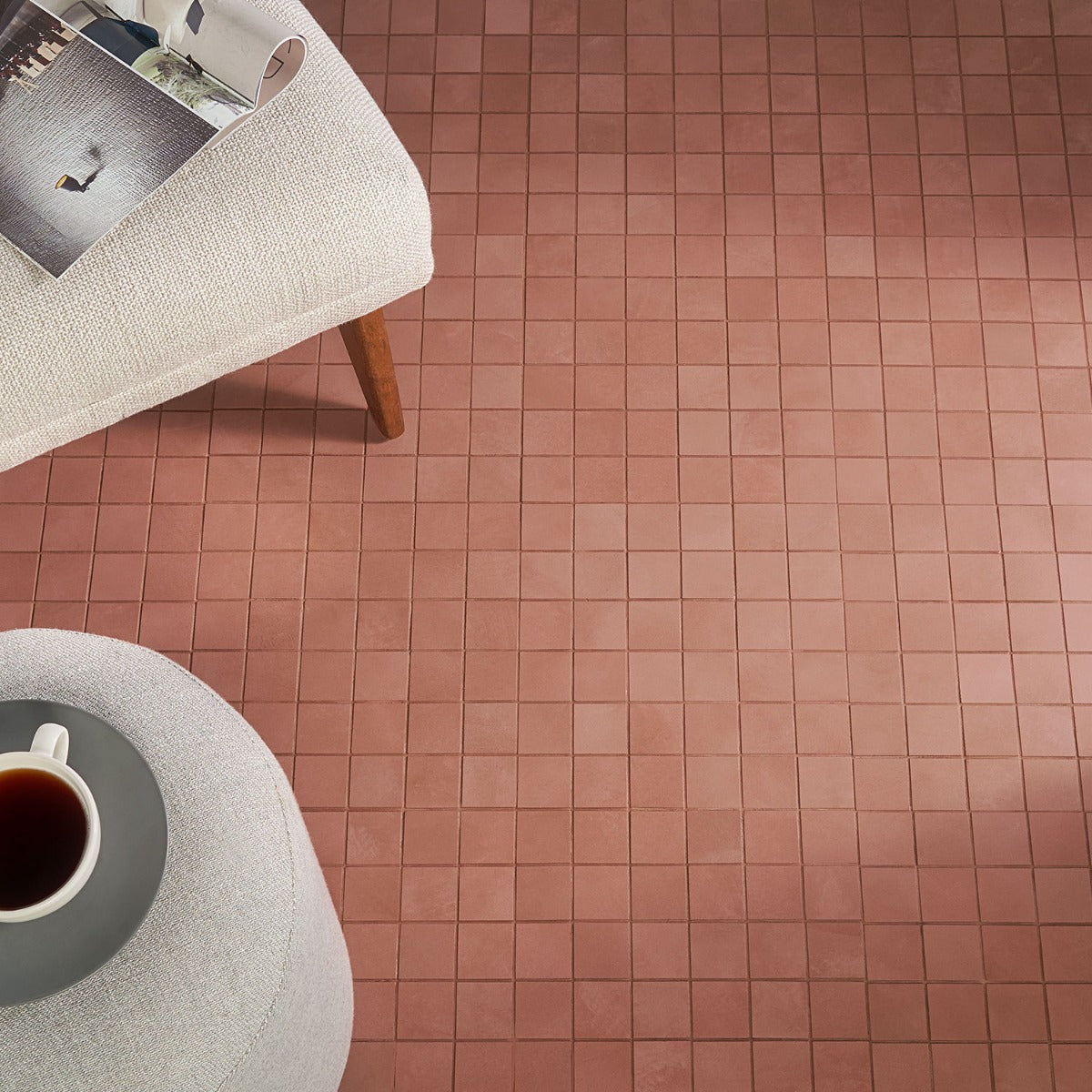 Clay Grace Red 2x2 Matte Porcelain Mosaic Tile