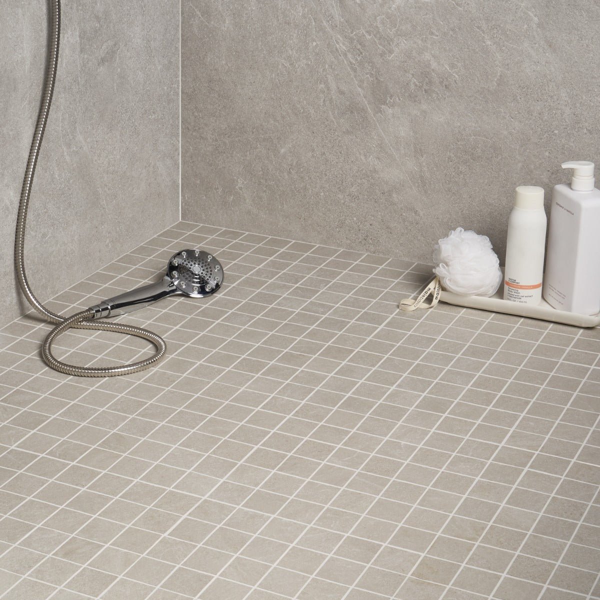 Era Linen White 2x2 Matte Porcelain Mosaic Tile - Durable Limestone Look