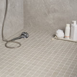 Era Linen White 2x2 Matte Porcelain Mosaic Tile - Durable Limestone Look