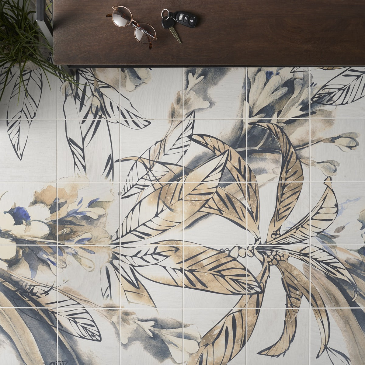 Angela Harris Wilder Autumn Mural 8x8 Matte Porcelain Tile