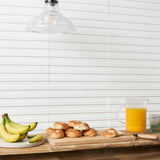 Bariano White 6x16 Fluted 3D Matte Porcelain Tile - Lux Tile