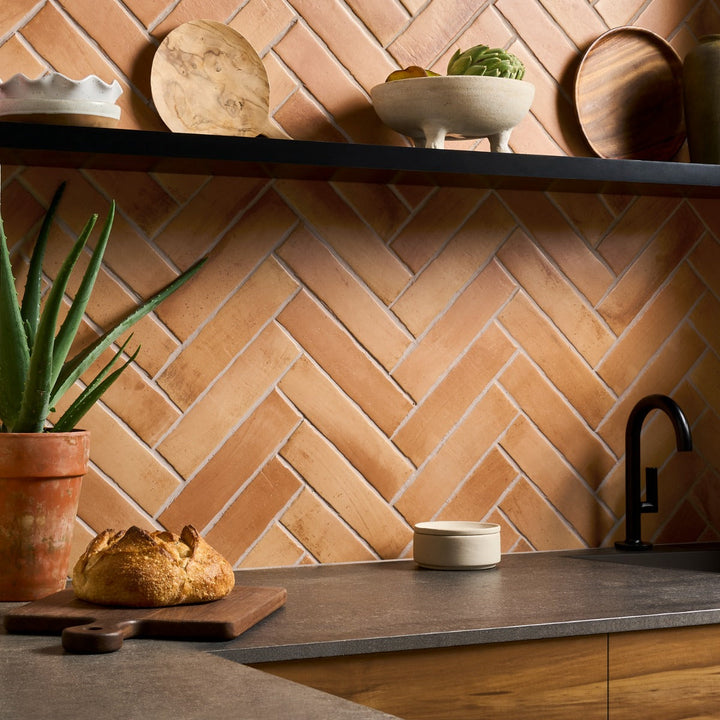 Saltillo Peach Terracotta 2.5x10 Matte Porcelain Tile - Lux Tile