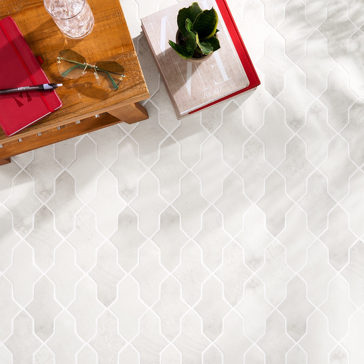 Parma Cruz White 5x8 Terracotta Look Matte Porcelain Tile by Lux Tile