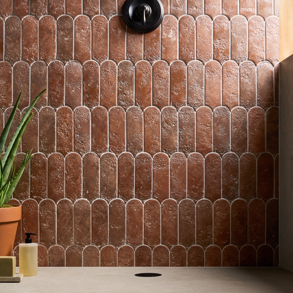 Corali Canyon Terracotta 3x9 Textured Matte Ceramic Tile by Lux Tile