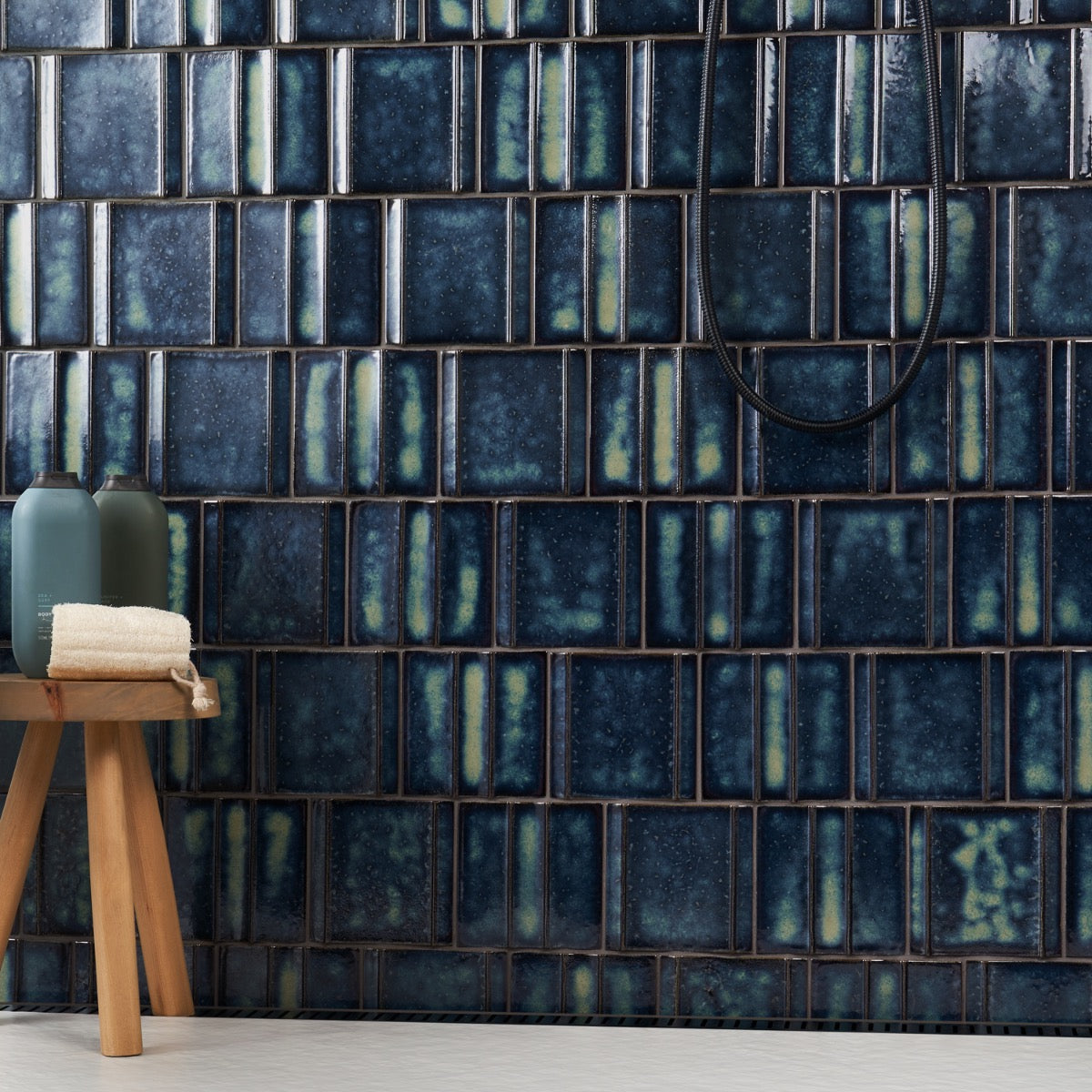 Kinro Ocean Blue 6x6 3D Metallic Matte Porcelain Tile