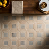 Morocco Oak Beige and Dove Gray Porcelain Tile - Square and Picket Shapes