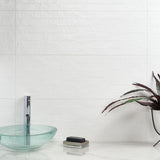 Angela Harris Walsh Tobruk White 12x36 Matte Ceramic Tile