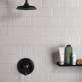 Division Silver 8x16 Fluted Matte Ceramic Wall Tile by Lux Tile