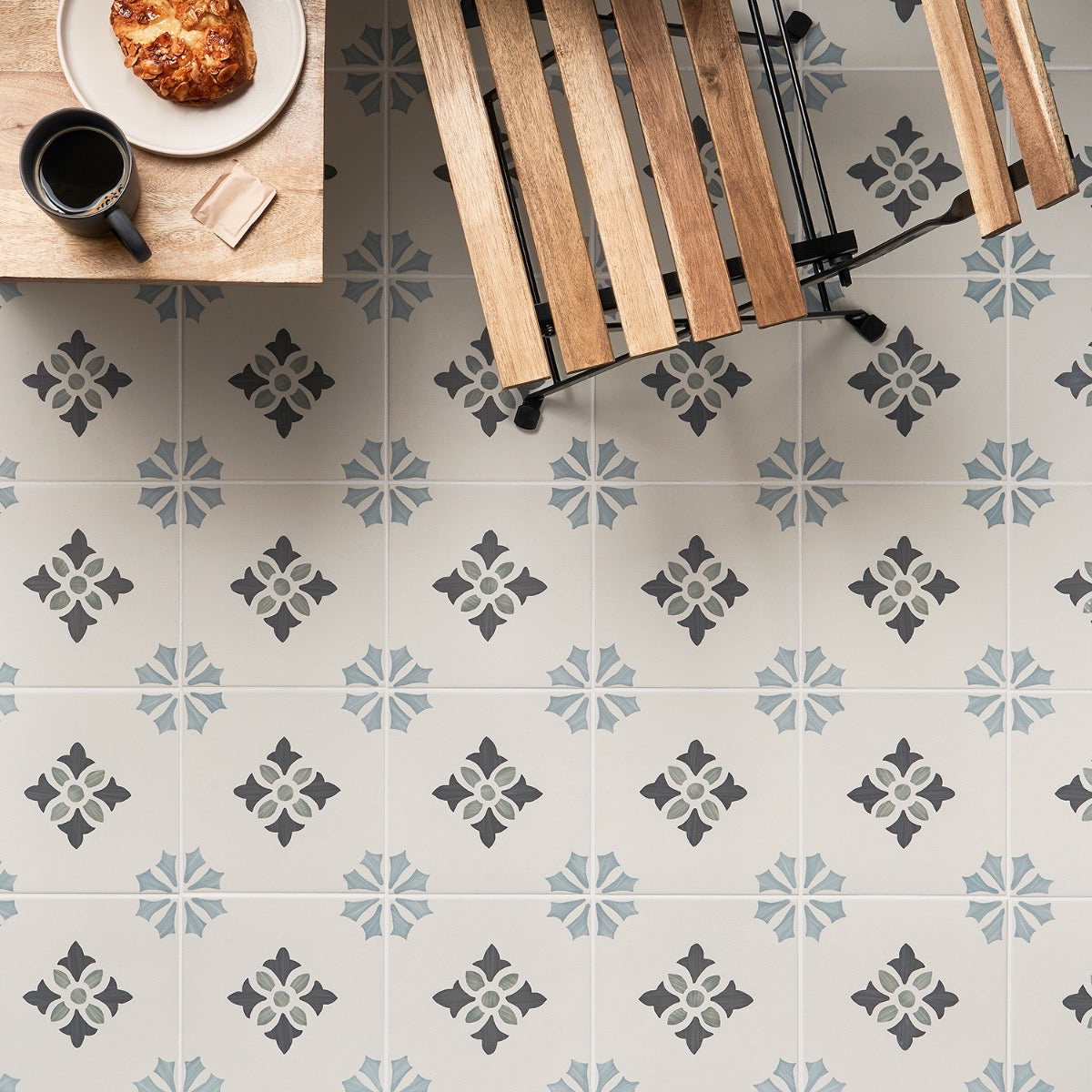 Lapaz Poppy Blue Green 9x9 Matte Porcelain Tile - Lux Tile