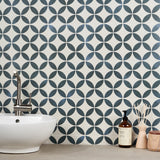 Lapaz Petals Blue 9x9 Matte Porcelain Tile - Lux Tile