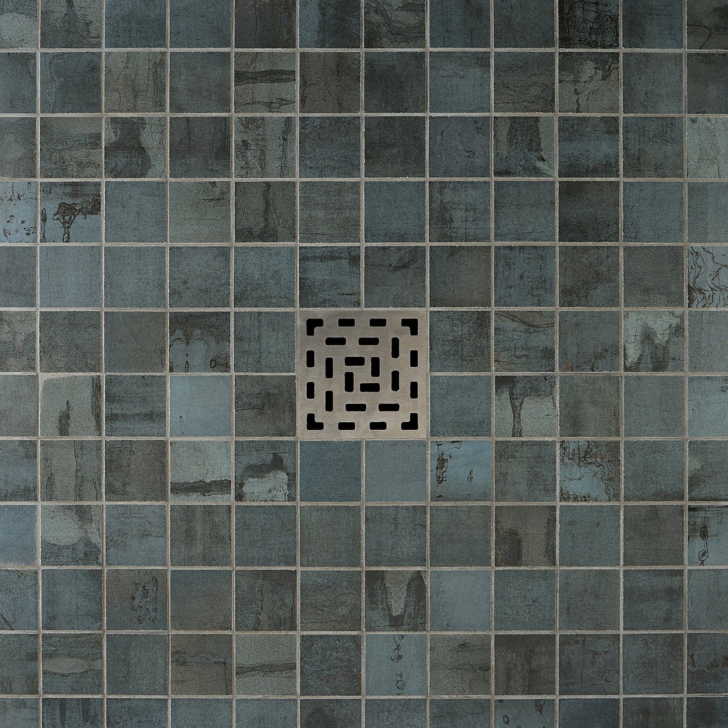 Angela Harris Metallic Blue Matte Porcelain Mosaic Tile 2x2