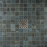 Angela Harris Metallic Blue Matte Porcelain Mosaic Tile 2x2
