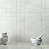 Angela Harris Inspira Light Silver 2x2 Matte Porcelain Mosaic Tile