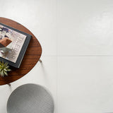 Rethink Plaster White Matte Porcelain Tile - 24x24, Made in Italy
