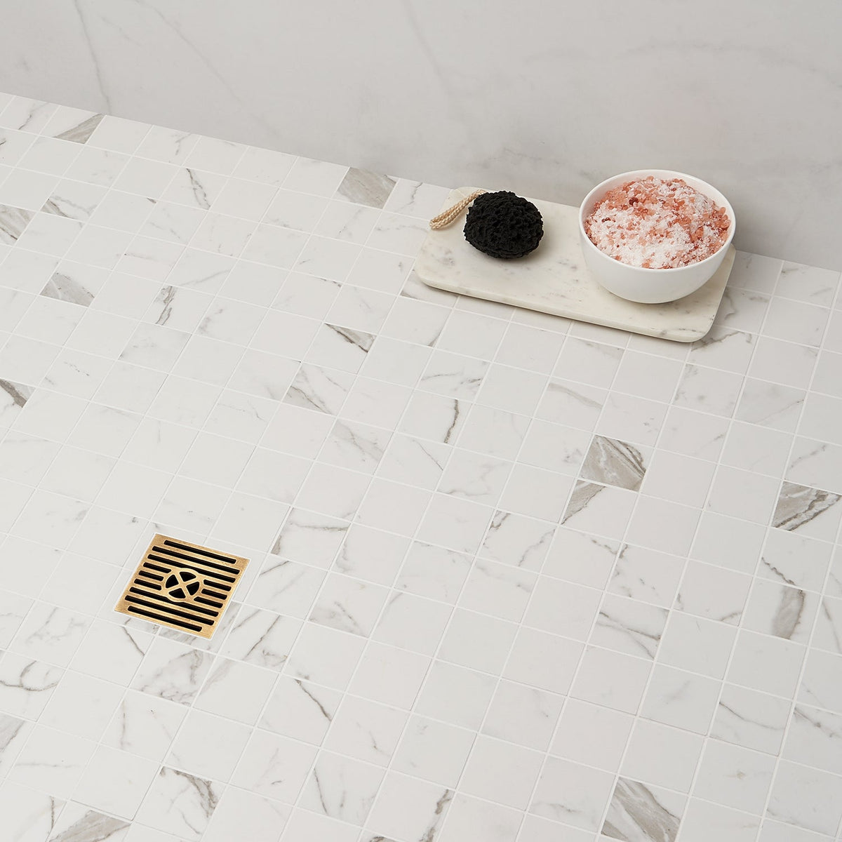 Versilia Statuario Matte Porcelain Mosaic Tile - 2x2
