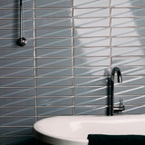 Axelle Misty Gray 3D Glossy Ceramic Subway Tile - 3x12