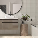 Serenity Pearl Beige 2x2 Matte Porcelain Mosaic Tile - Lux Tile