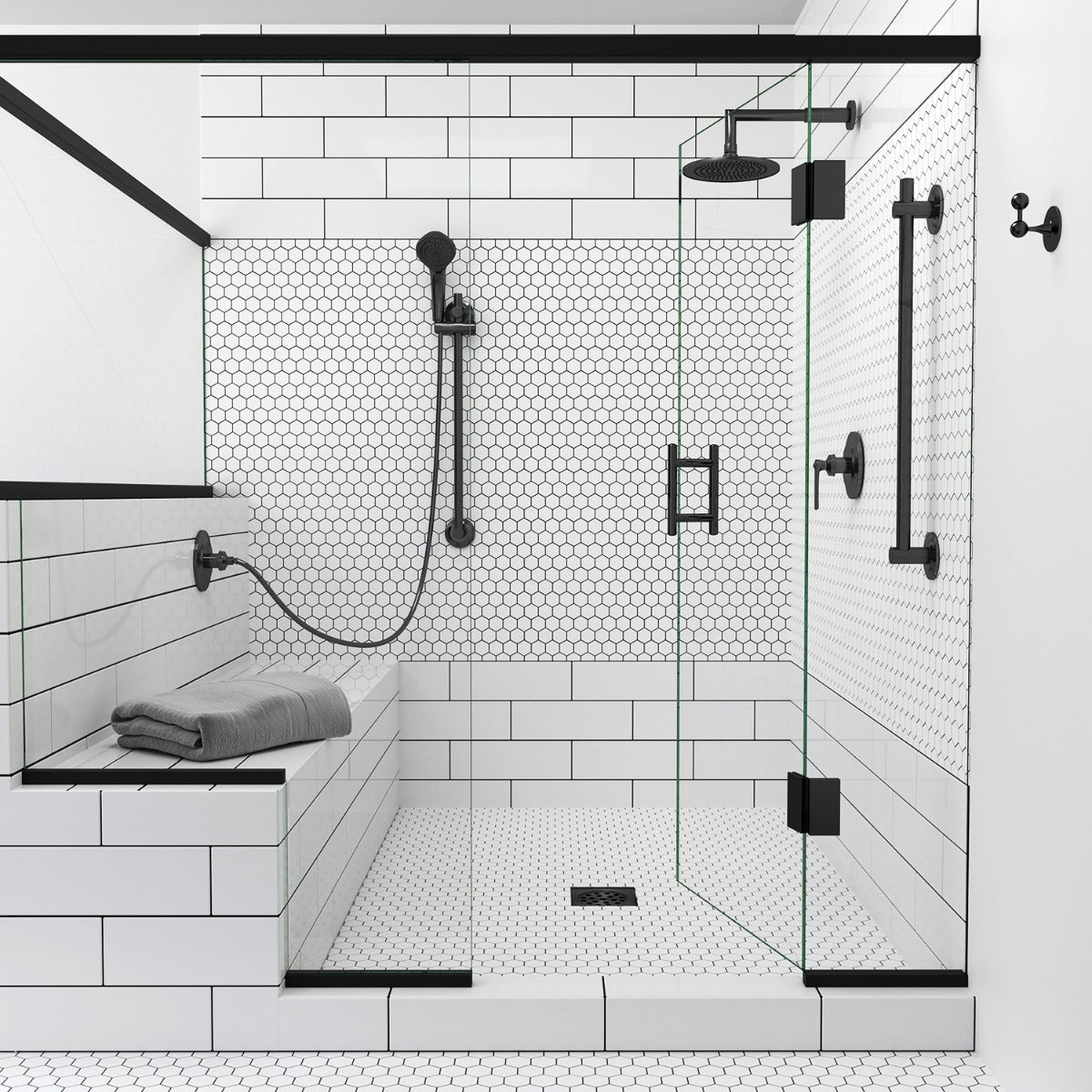 Serenity White 2" Hexagon Matte Porcelain Mosaic Tile by Lux Tile