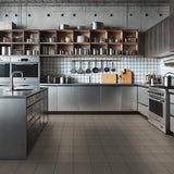Elemental Pewter Brown 6x6 Ceramic Quarry Tile - Durable and Eco-Friendly