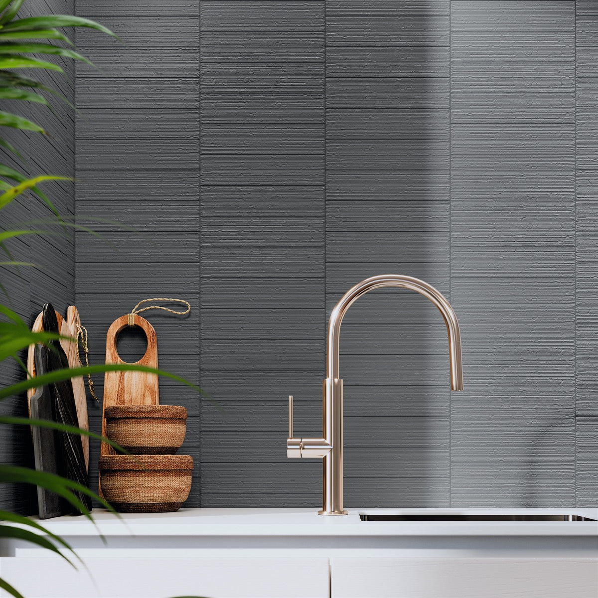 Charlotte Moon Gray 3x10 Textured Matte Ceramic Subway Tile