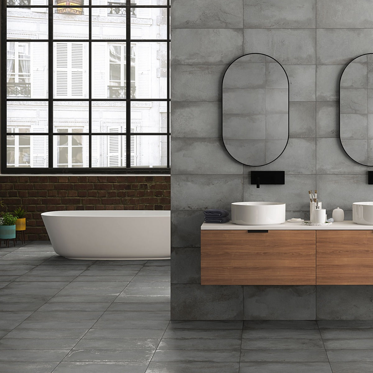 Angela Harris Flatiron Gray 12x24 Matte Porcelain Tile
