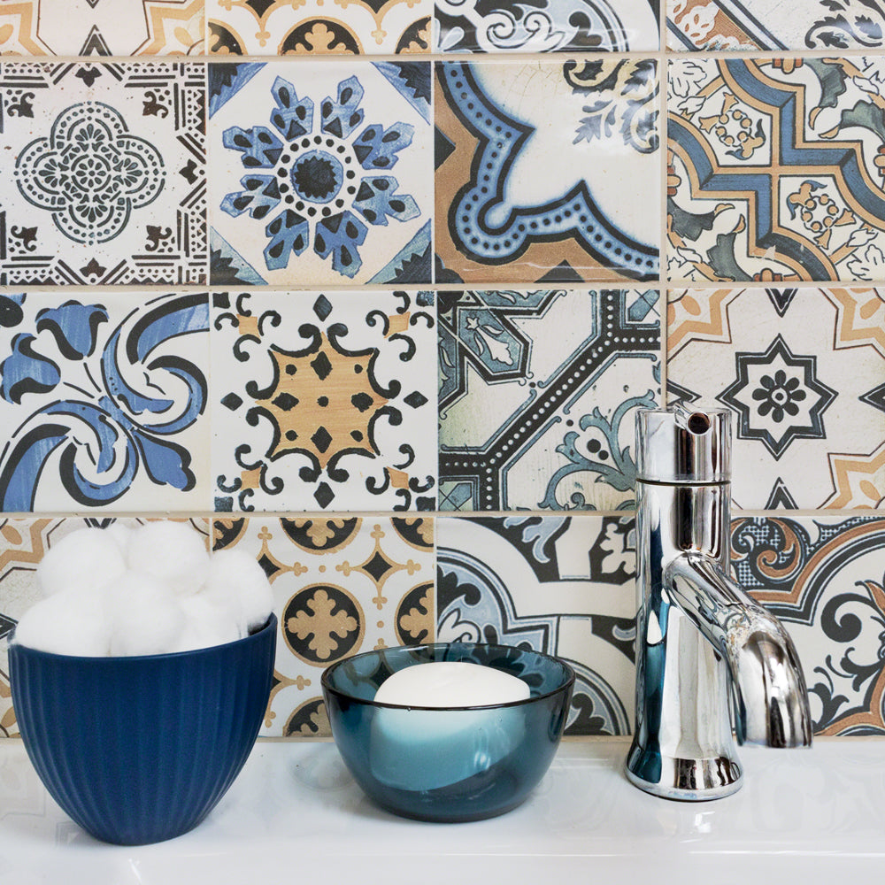 Santa Monica Warm Deco 4x12 Ceramic Wall Tile - Tilebar