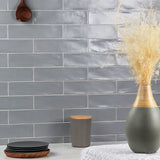 Bayou Gray Matte Ceramic Subway Tile 3x12 - Lux Tile