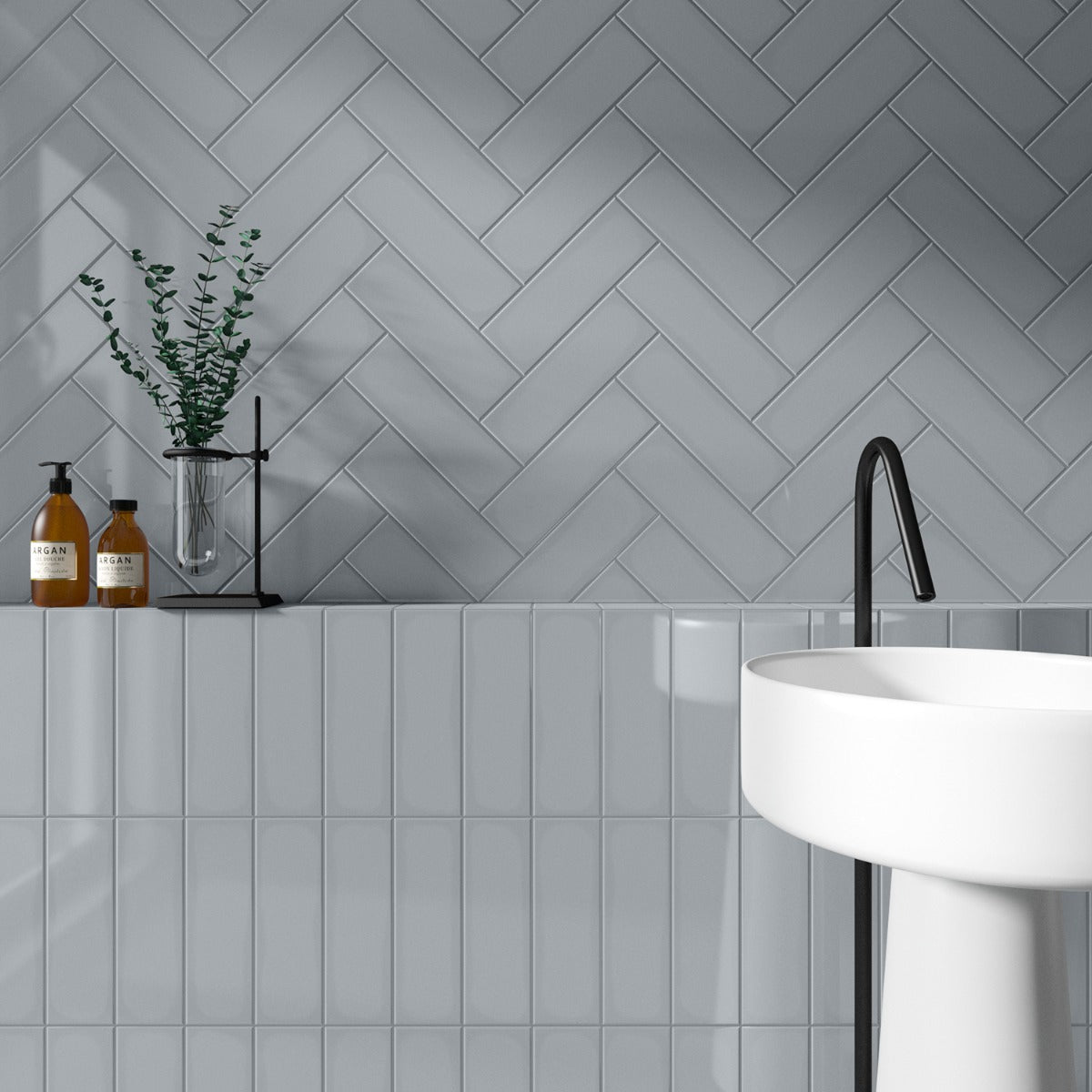 Park Hill Gray 4x12 Polished Porcelain Subway Tile - Made in Portugal