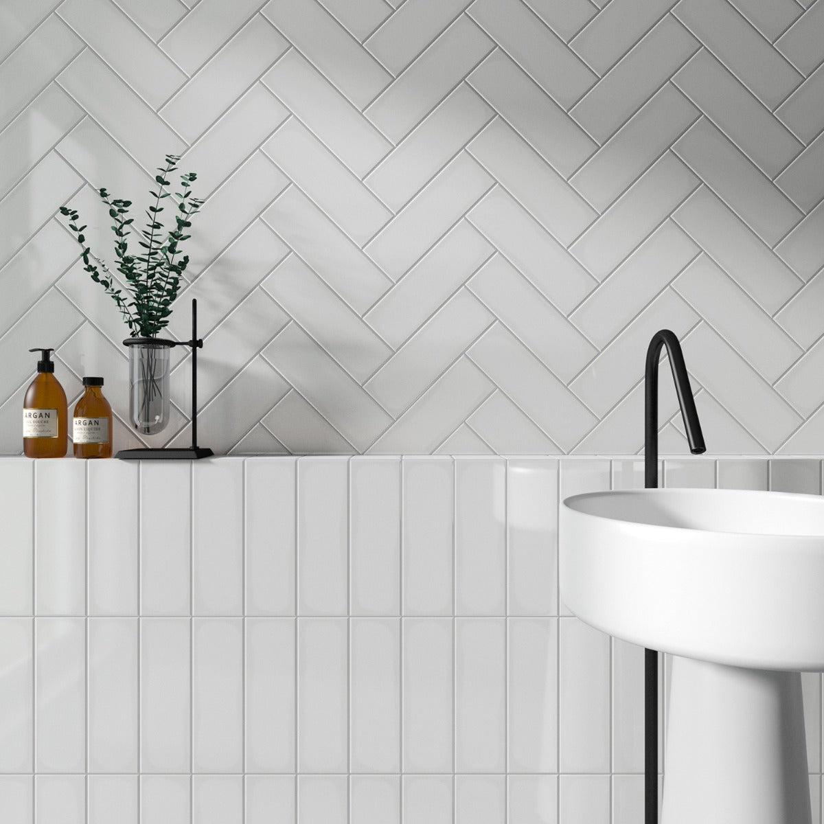 Park Hill Light Gray 4x12 Polished Porcelain Subway Tile