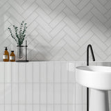 Park Hill Light Gray 4x12 Polished Porcelain Subway Tile