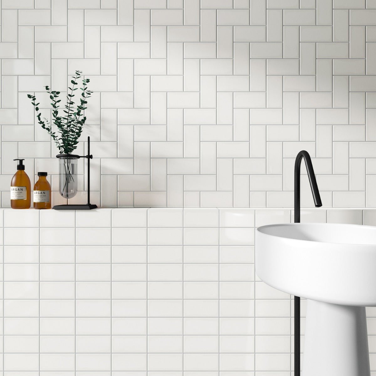 Park Hill White 3x6 Polished Porcelain Subway Tile - Durable & Stylish