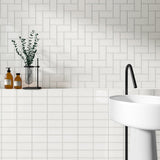 Park Hill White 3x6 Polished Porcelain Subway Tile - Durable & Stylish