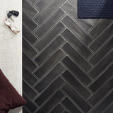 Stacy Garcia Artblock Nero Black 4x16 Matte Porcelain Tile